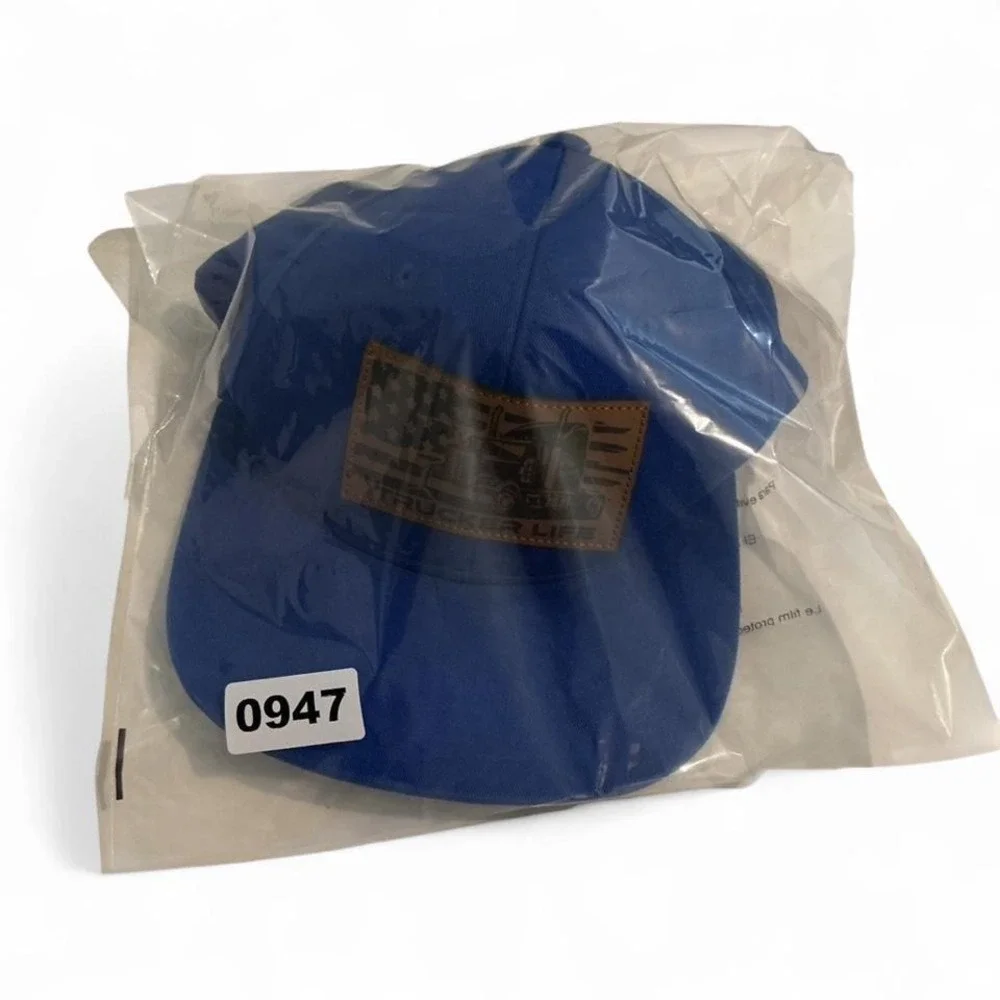 Grizzly Lids Trucker Life Hat Mens‎ OSFA Blue Excellent USA Patch Snapback Cap